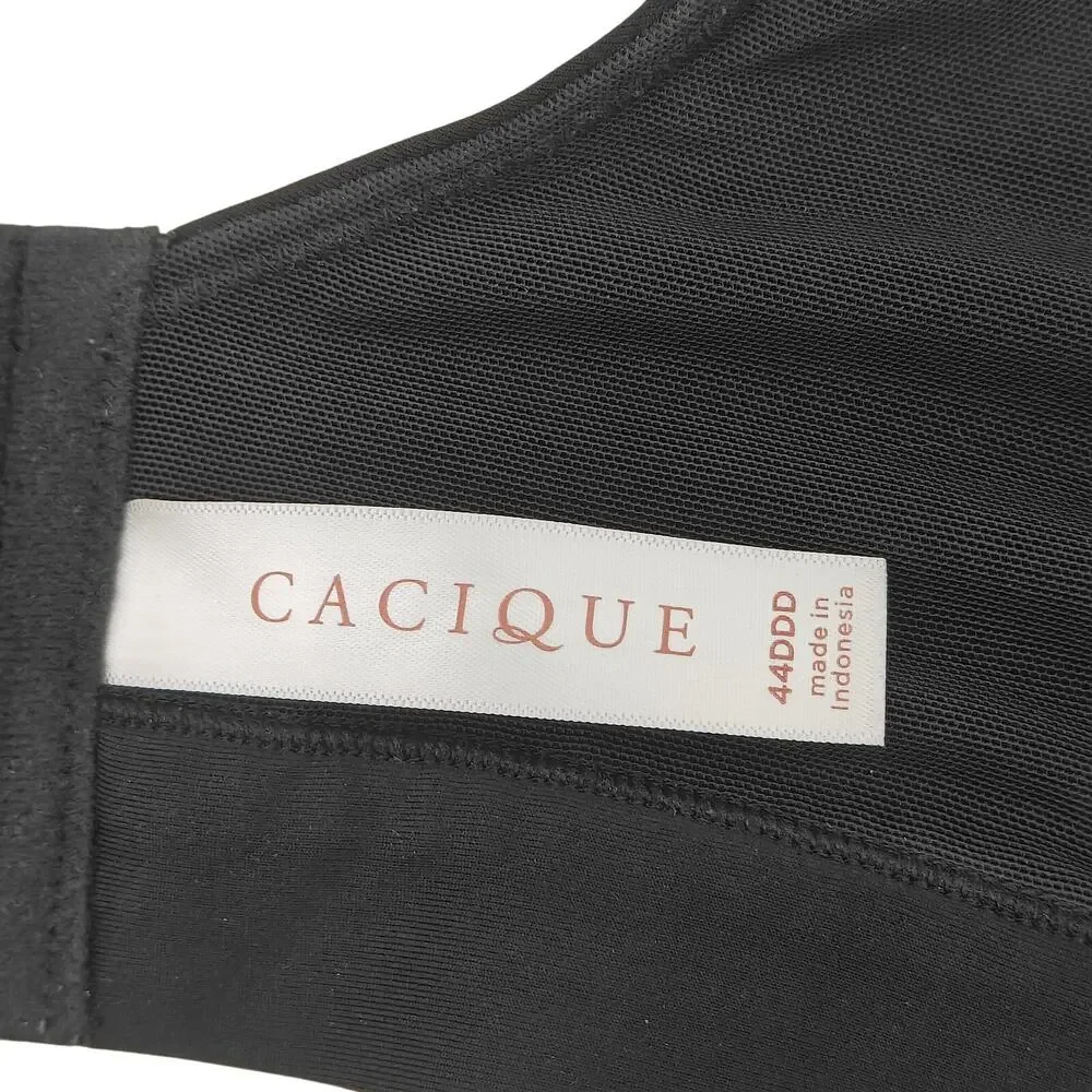 Lane Bryant Cacique Black  Lightly Lined Balconette Bra 44DDD